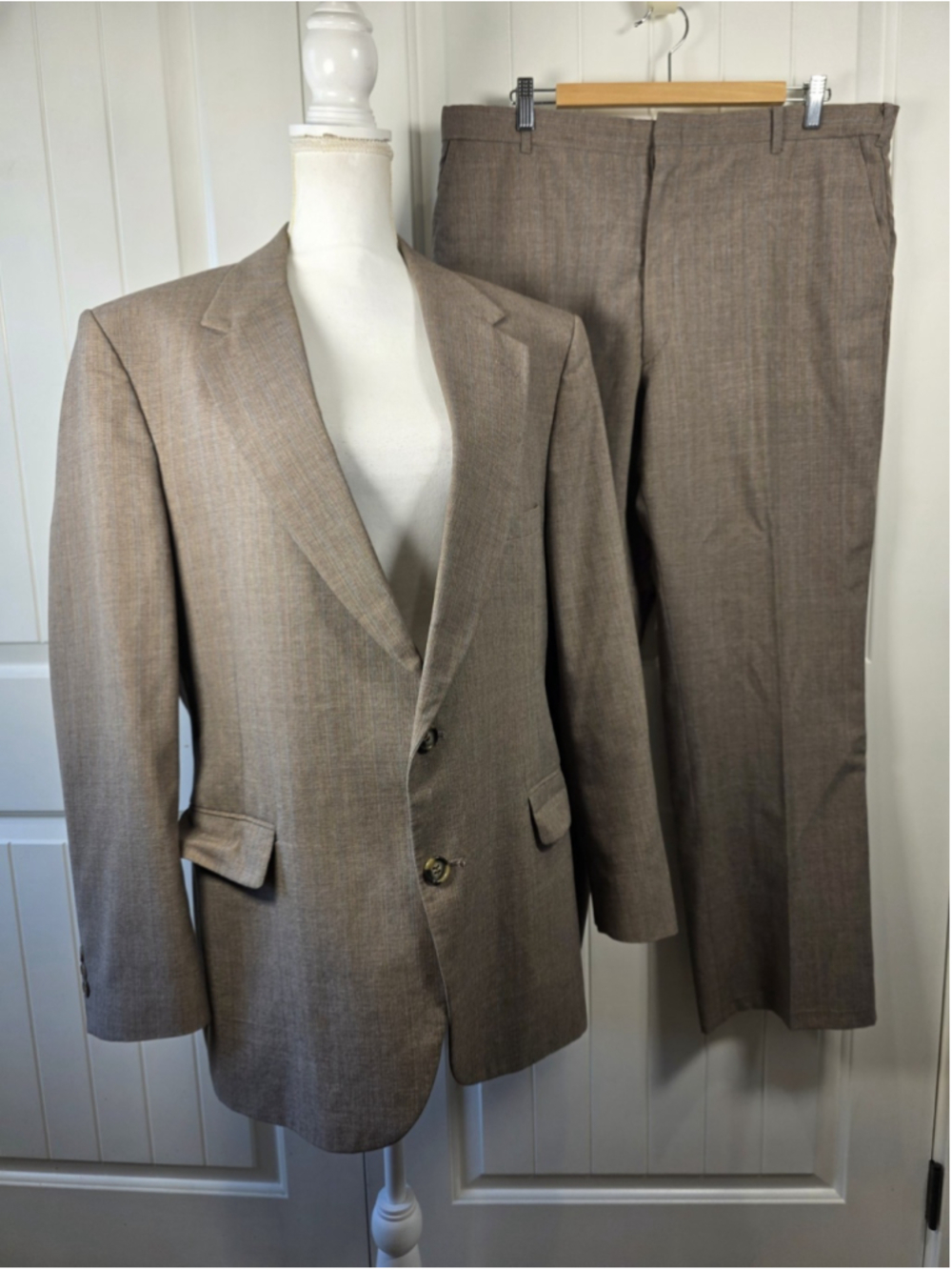 Vintage Nino Cerruti Rue Royale 2 Piece Suit Mens Sz 42 Brown Tailored USA Read